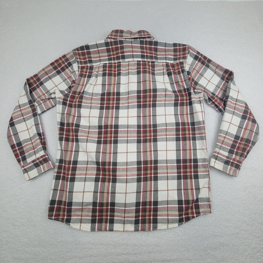 Ridgecut Mens Large Plaid Flannel Button Up Long Sleeve Workwear Cotton Shirt - Picture 12 of 12